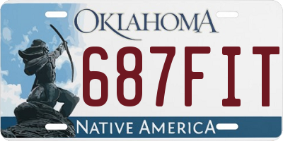 OK license plate 687FIT