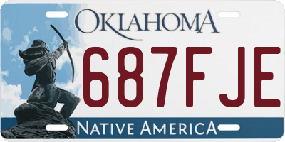 OK license plate 687FJE