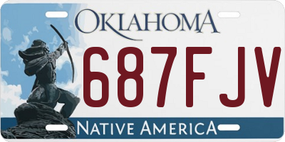 OK license plate 687FJV