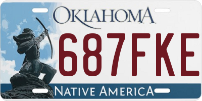 OK license plate 687FKE
