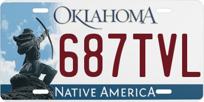OK license plate 687TVL