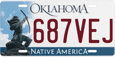 OK license plate 687VEJ