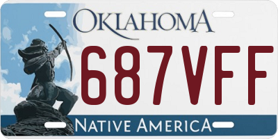 OK license plate 687VFF