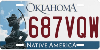 OK license plate 687VQW