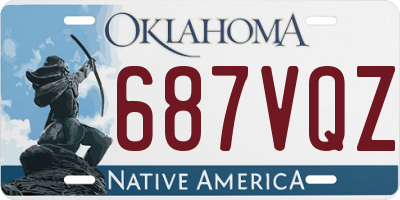 OK license plate 687VQZ