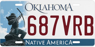 OK license plate 687VRB
