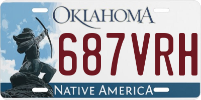 OK license plate 687VRH