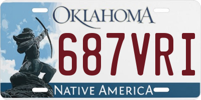 OK license plate 687VRI