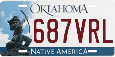 OK license plate 687VRL