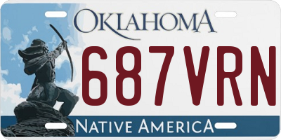 OK license plate 687VRN