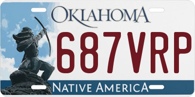 OK license plate 687VRP