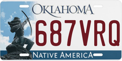 OK license plate 687VRQ
