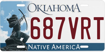 OK license plate 687VRT