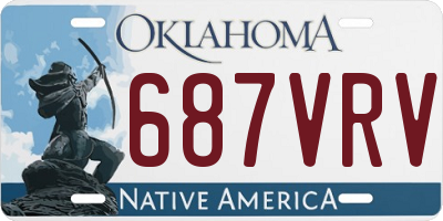 OK license plate 687VRV