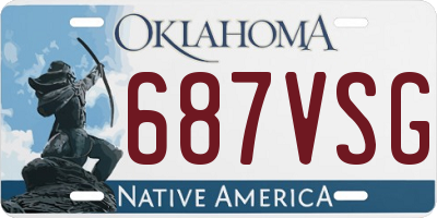 OK license plate 687VSG