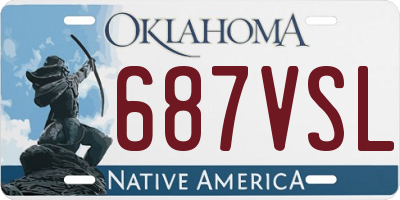 OK license plate 687VSL