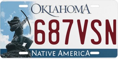 OK license plate 687VSN