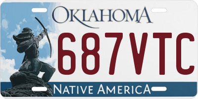 OK license plate 687VTC