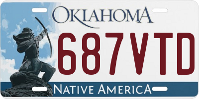 OK license plate 687VTD
