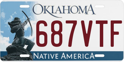OK license plate 687VTF