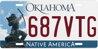 OK license plate 687VTG