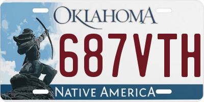 OK license plate 687VTH
