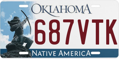 OK license plate 687VTK