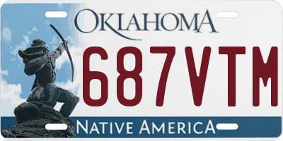 OK license plate 687VTM