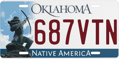 OK license plate 687VTN