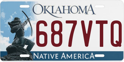 OK license plate 687VTQ