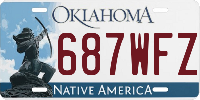 OK license plate 687WFZ