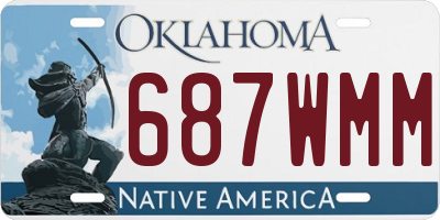 OK license plate 687WMM
