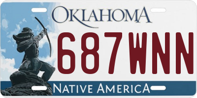 OK license plate 687WNN