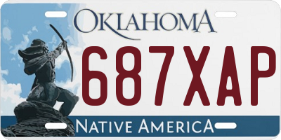 OK license plate 687XAP