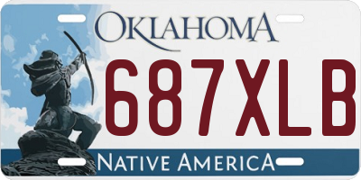 OK license plate 687XLB