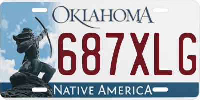 OK license plate 687XLG