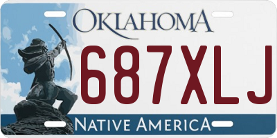 OK license plate 687XLJ