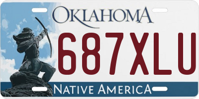 OK license plate 687XLU