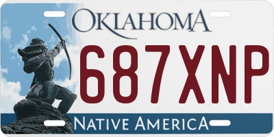 OK license plate 687XNP