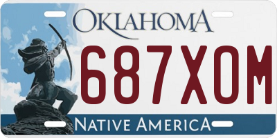 OK license plate 687XOM