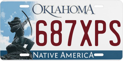OK license plate 687XPS