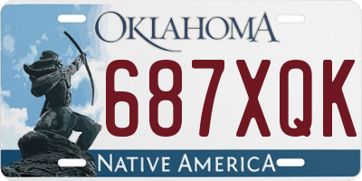 OK license plate 687XQK