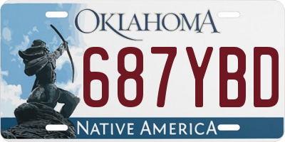 OK license plate 687YBD