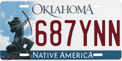 OK license plate 687YNN
