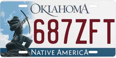 OK license plate 687ZFT