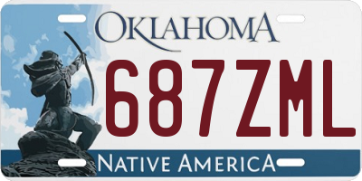 OK license plate 687ZML