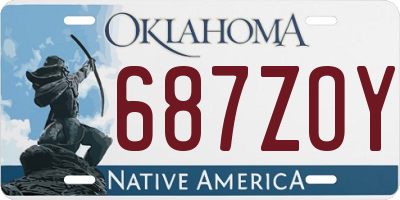 OK license plate 687ZOY