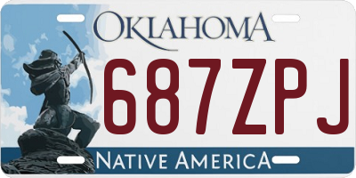 OK license plate 687ZPJ