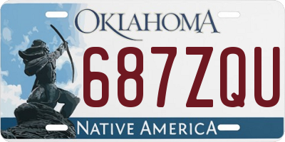 OK license plate 687ZQU