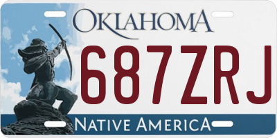 OK license plate 687ZRJ
